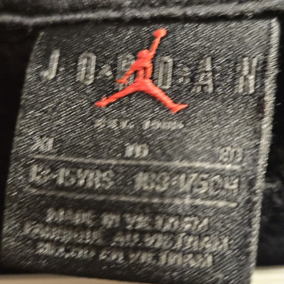 Nike Jordan Black Hoodie with White Logo. There's a white stain. - Picture 3 of 4